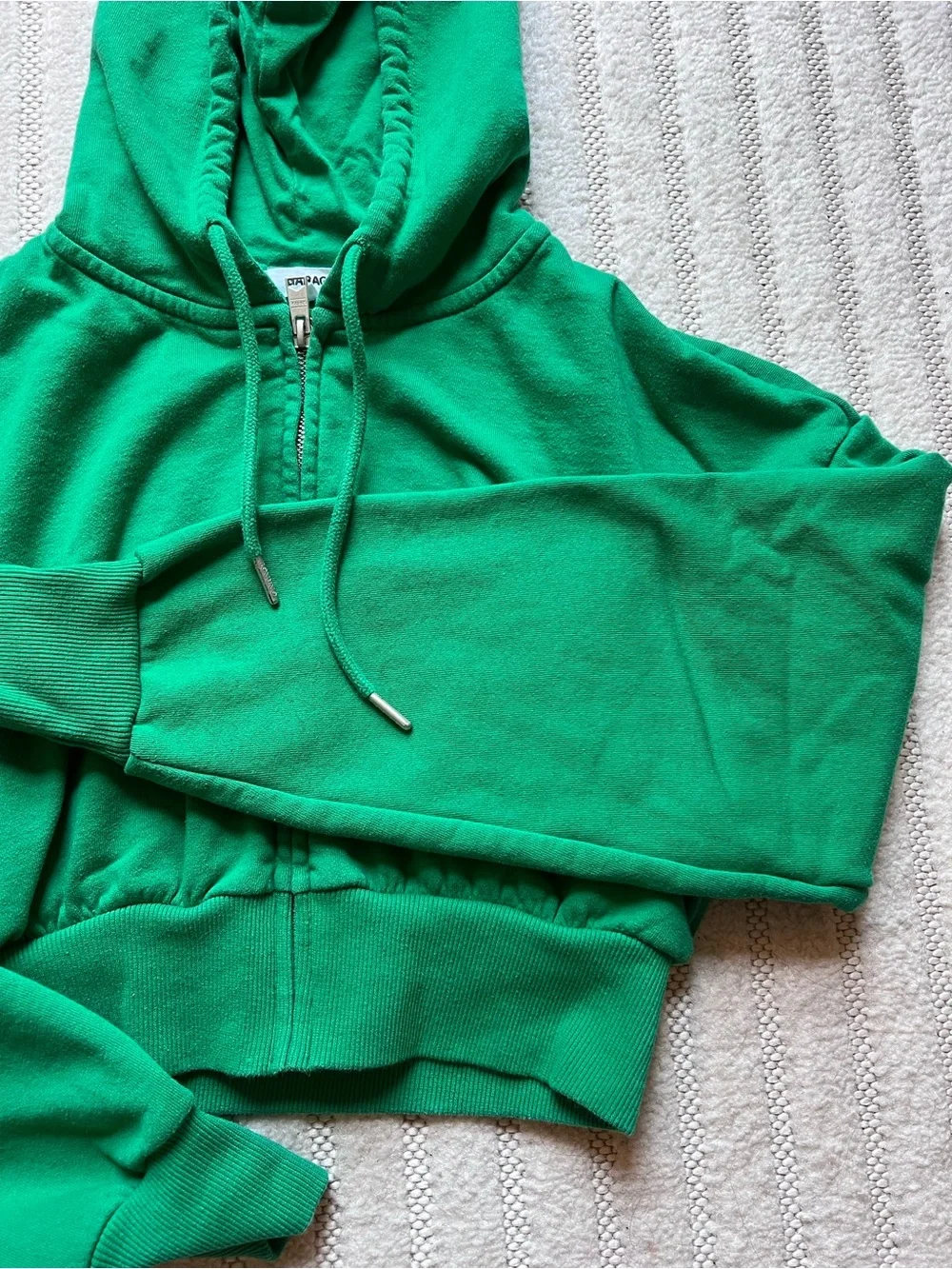 Garage Green Sweat Set Zip Up Hoodie Joggers XS 2-Piece